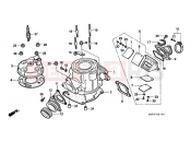HONDA CR80RBW CR80RB 1998 E-1 CYLINDER / CYLINDER HEAD