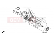 HONDA CR80RBW CR80RB 1998 E-7 CRANKSHAFT / PISTON