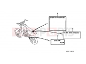 HONDA CR80RBW CR80RB 1998 F-24 WARNING LABEL