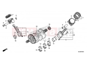 HONDA CTX1300E CTX1300 2014 E-16 FŐTENGELY/DUGATTYÚ