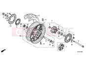HONDA CTX700AF CTX700A 2015 F-20 REAR WHEEL