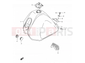 SUZUKI TS125ER L (1990) 41B - FUEL TANK (MODEL R P09)