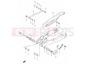 SUZUKI TS125ERC W (1998) 39 - REAR SWINGING ARM