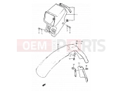 SUZUKI TS125X / TS125XU E (1984) 41 - HEADLAMP COVER - FRONT FENDER