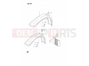 SUZUKI TS185ER P (1993) 39 - FRONT FENDER