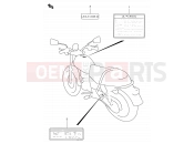 SUZUKI TU250X Y (2000) 38 - WARNING LABEL (MODEL V/W/X/Y)