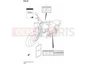 SUZUKI TU250X L2 (2012) (E03,E28,E33) 43 - LABEL (TU250XL2 E28)