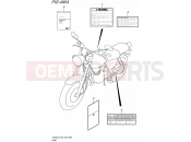 SUZUKI TU250X L5 (2015) (E03,E28,E33) 496A - LABEL (TU250XL5 E03)