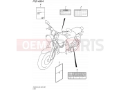 SUZUKI TU250X L6 (2016) (E03,E28,E33) 496A - LABEL  (TU250XL6 E03)