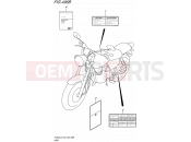 SUZUKI TU250X L6 (2016) (E03,E28,E33) 496B - LABEL  (TU250XL6 E28)