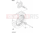 SUZUKI UH125G K9 (2009) Burgman 49 - FRONT WHEEL