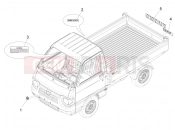 PIAGGIO-NUTZFAHRZEUGE Quargo 2007-2017 FRAME - PLASTIC PARTS - COACHWORK » PLATES - EMBLEMS
