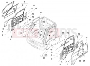 PIAGGIO-NUTZFAHRZEUGE Quargo 2007-2017 FRAME - PLASTIC PARTS - COACHWORK » FRONT DOORS - GLASS