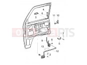 PIAGGIO HASZONGÉPJÁRMŰ Quargo QUARGO DIESEL 750CC 2004-2006 váz » front door lock and handle