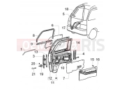 PIAGGIO HASZONGÉPJÁRMŰ Quargo QUARGO DIESEL 750CC 2004-2006 váz » front door panel and glass