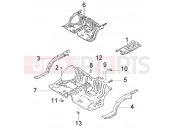 PIAGGIO HASZONGÉPJÁRMŰ Quargo QUARGO DIESEL 750CC 2004-2006 váz » front floor panel