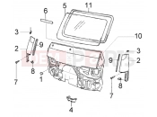 PIAGGIO HASZONGÉPJÁRMŰ Quargo QUARGO DIESEL 750CC 2004-2006 váz » front panel and wind shield glass