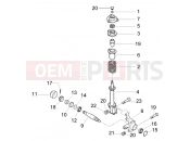 VÉHICULES COMMERCIAUX PIAGGIO Quargo QUARGO DIESEL 750CC 2004-2006 SUSPENSIONS-WHEELS » FRONT SHOCK ABSORBER