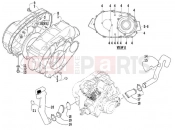 PIAGGIO-NUTZFAHRZEUGE Trackmaster 400 2006 ENGINE » CRANKCASE COVER - CRANKCASE COOLING