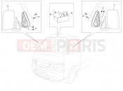 PIAGGIO-NUTZFAHRZEUGE Benzina/GPL/Metano Maxi Porter MAXXI Multitech E4 2010 - E5 2013 - E5+ 2014 FRAME - PLASTIC PARTS - COACHWORK » DRIVING MIRROR/S