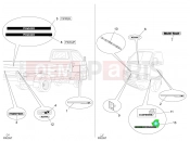 PIAGGIO-NUTZFAHRZEUGE Benzina/GPL/Metano Maxi Porter MAXXI Multitech E4 2010 - E5 2013 - E5+ 2014 FRAME - PLASTIC PARTS - COACHWORK » PLATES - EMBLEMS