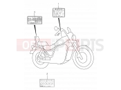 SUZUKI VS1400GLP T (1996) Intruder (E02) 45 - WARNING LABEL (MODEL T/V/W/X/Y)