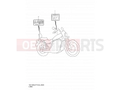 SUZUKI VS1400GLP K3 (2003) Intruder (E17,E22,E34) 45B - WARNING LABEL (MODEL K2/K3)