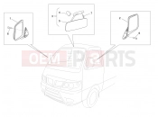 PIAGGIO-NUTZFAHRZEUGE Benzina/GPL/Metano Standard Porter Multitech E4 2010 - E5 2013 - E5+ 2014 FRAME - PLASTIC PARTS - COACHWORK » DRIVING MIRROR/S