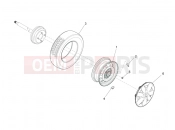 PIAGGIO-NUTZFAHRZEUGE Benzina/GPL/Metano Standard Porter Multitech E4 2010 - E5 2013 - E5+ 2014 SUSPENSIONS - WHEELS » FRONT AND REAR WHEELS