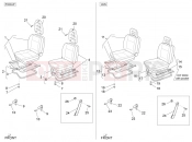 PIAGGIO-NUTZFAHRZEUGE Benzina/GPL/Metano Standard Porter Multitech E4 2010 - E5 2013 - E5+ 2014 FRAME - PLASTIC PARTS - COACHWORK » FRONT SEATS
