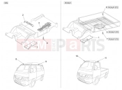 PIAGGIO-NUTZFAHRZEUGE Benzina/GPL/Metano Standard Porter Multitech E4 2010 - E5 2013 - E5+ 2014 FRAME - PLASTIC PARTS - COACHWORK » INSULATING PANELS – MOULDINGS