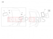 PIAGGIO-NUTZFAHRZEUGE Benzina/GPL/Metano Standard Porter Multitech E4 2010 - E5 2013 - E5+ 2014 FRAME - PLASTIC PARTS - COACHWORK » REAR SIDE WINDOWS - PANELS
