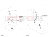 PIAGGIO-NUTZFAHRZEUGE Benzina/GPL/Metano Standard Porter Multitech E4 2010 - E5 2013 - E5+ 2014 FRAME - PLASTIC PARTS - COACHWORK » SEAT BELTS