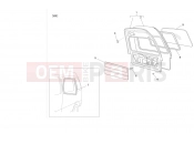 PIAGGIO-NUTZFAHRZEUGE Benzina/GPL/Metano Standard Porter Multitech E4 2010 - E5 2013 - E5+ 2014 FRAME - PLASTIC PARTS - COACHWORK » TAILBOARD - GLASS