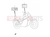 SUZUKI VS800GL K2 (2002) Intruder (E17,E22,E25,E34) 44 - WARNING LABEL