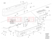 PIAGGIO-NUTZFAHRZEUGE Diesel Standard Porter D120 E5 - 2011-től FRAME - PLASTIC PARTS - COACHWORK » REAR COVER
