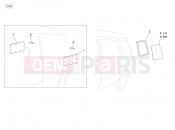 PIAGGIO-NUTZFAHRZEUGE Diesel Standard Porter D120 E5 - 2011-től FRAME - PLASTIC PARTS - COACHWORK » REAR SIDE WINDOWS - PANELS