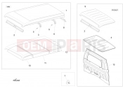PIAGGIO-NUTZFAHRZEUGE Diesel Standard Porter D120 E5 - 2011-től FRAME - PLASTIC PARTS - COACHWORK » ROOF PANEL