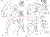 PIAGGIO-NUTZFAHRZEUGE Diesel Standard Porter D120 E5 - 2011-től FRAME - PLASTIC PARTS - COACHWORK » SIDE CHASSIS/BODY
