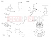 PIAGGIO-NUTZFAHRZEUGE Diesel Standard Porter D120 E5 - 2011-től SUSPENSIONS - WHEELS » SPARE WHEEL - TOOL ROLL