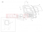 PIAGGIO-NUTZFAHRZEUGE Diesel Standard Porter D120 E5 - 2011-től FRAME - PLASTIC PARTS - COACHWORK » TAILBOARD - GLASS