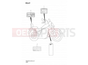 SUZUKI VS800 K8 (2008) Intruder 47 - WARNING LABEL