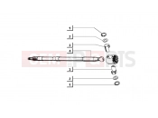 ape MIX 50CC 2T 1998-2008 axle-shaft