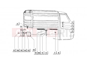 ape MIX 50CC 2T 1998-2008 closed box body clamps on chassis