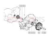 ape MIX 50CC 2T 1998-2008 cluster gear - helical gear
