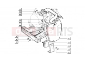ape MIX 50CC 2T 1998-2008 en gine bracket - silencer