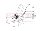 ape MIX 50CC 2T 1998-2008 parking brake control lever