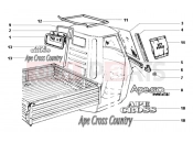 ape MIX 50CC 2T 1998-2008 windscreen - rear screen