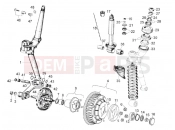 APE Calessino 200 2013-tól FORK/STEERING TUBE - STEERING BEARING UNIT