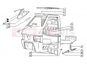 ape TM 703 DIESEL FL2 422CC 1997-2004 ANTIDAZZLE SCREEN-MUDGUARD FLAP-MIRRORS